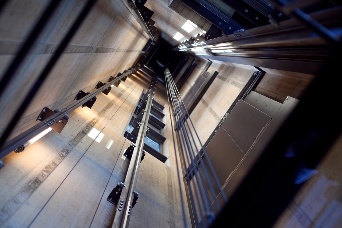 Inside an Elevator Shaft